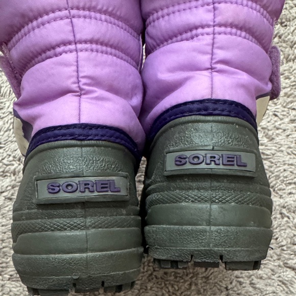 Sorel Kids' Purple and Gray Snow Boots - Picture 4 of 6